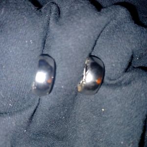 Small silver hoop earrings
